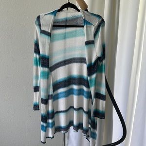 Girls long aqua sweater